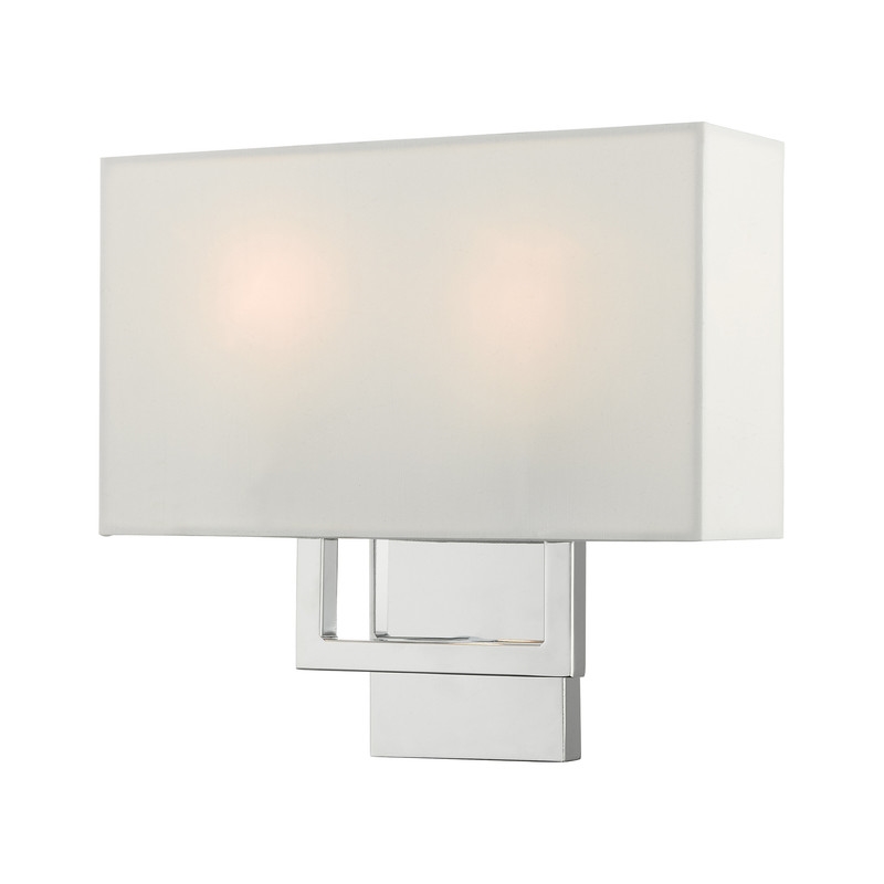 Beaumont Lane Contemporary 2 Light ADA Wall Sconce in Polished Chrome
