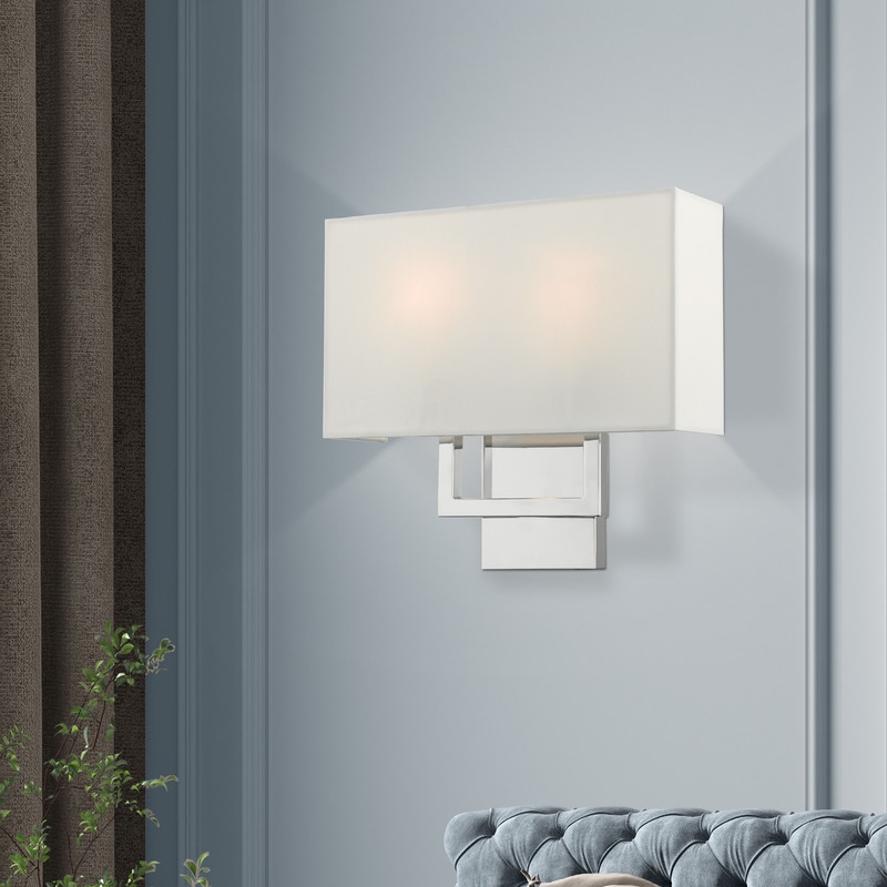 Beaumont Lane Contemporary 2 Light ADA Wall Sconce in Polished Chrome