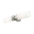 Beaumont Lane 2-Light Glass/Metal ADA Vanity Sconce in Brushed Nickel