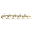 Beaumont Lane Contemporary 6 Bath Polished Brass and Chrome Light in Multi-Color