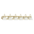 Beaumont Lane Contemporary 6 Bath Polished Brass and Chrome Light in Multi-Color