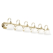 Beaumont Lane Contemporary 6 Bath Polished Brass and Chrome Light in Multi-Color