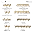 Beaumont Lane Contemporary 6 Bath Polished Brass and Chrome Light in Multi-Color