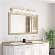 Beaumont Lane Contemporary 6 Bath Polished Brass and Chrome Light in Multi-Color