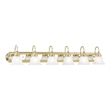 Beaumont Lane Contemporary 6 Bath Polished Brass and Chrome Light in Multi-Color