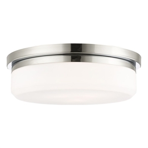 Beaumont Lane 3-Light Metal & Glass Ceiling Mount in Polished Chrome