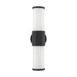 Beaumont Lane Contemporary 2-Light Metal Outdoor Wall Lantern in Textured Black