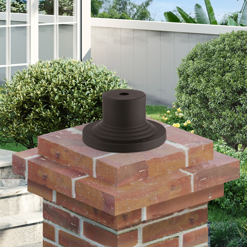 Beaumont Lane Contemporary Bronze Outdoor Pier Mount Adapter