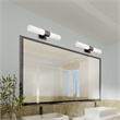 Beaumont Lane 2-Light Twist Lock Metal Vanity Lighting in Black Chrome