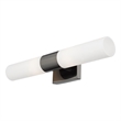Beaumont Lane 2-Light Twist Lock Metal Vanity Lighting in Black Chrome