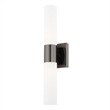 Beaumont Lane 2-Light Twist Lock Metal Vanity Lighting in Black Chrome