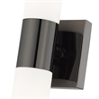Beaumont Lane 2-Light Twist Lock Metal Vanity Lighting in Black Chrome