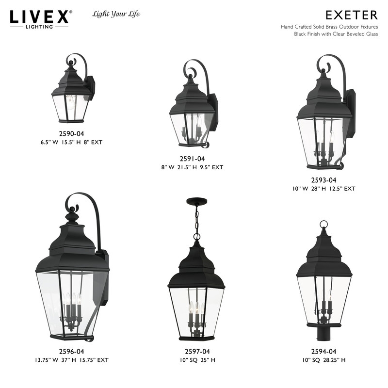 Beaumont Lane Contemporary Brass Outdoor Chain Lantern in Black