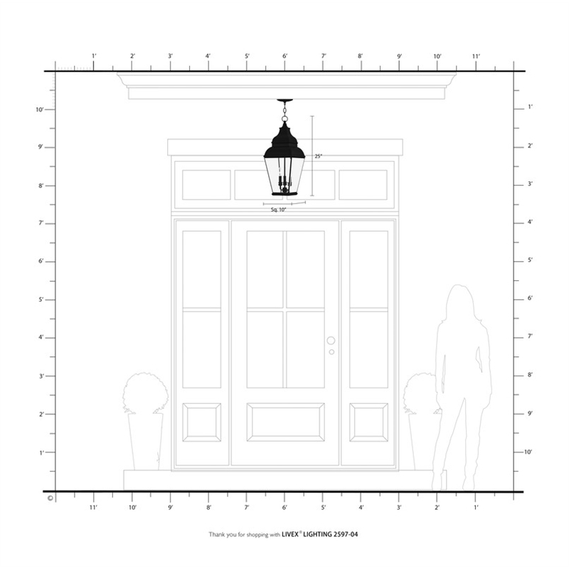 Beaumont Lane Contemporary Brass Outdoor Chain Lantern in Black