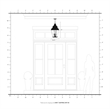Beaumont Lane Contemporary Brass Outdoor Chain Lantern in Black