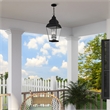 Beaumont Lane Contemporary Brass Outdoor Chain Lantern in Black