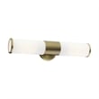 Beaumont Lane 2-Light Metal/Glass Vanity ADA Sconce in Antique Brass