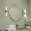 Beaumont Lane 2-Light Metal/Glass Vanity ADA Sconce in Antique Brass