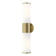 Beaumont Lane 2-Light Metal/Glass Vanity ADA Sconce in Antique Brass
