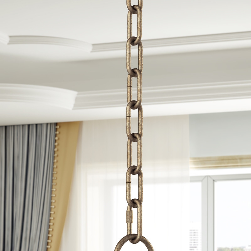 Beaumont Lane Contemporary Antique Silver Leaf 12' X Heavy Duty Decorative Chain