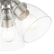 Beaumont Lane Transitional 3-Light Metal & Glass Flush Mount in Brushed Nickel