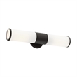 Beaumont Lane Contemporary 2-Light Metal/Glass Vanity ADA Sconce in Black