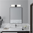 Beaumont Lane Contemporary 2-Light Metal/Glass Vanity ADA Sconce in Black