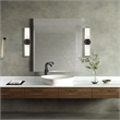 Beaumont Lane Contemporary 2-Light Metal/Glass Vanity ADA Sconce in Black