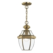Beaumont Lane Contemporary 1 Light Antique Brass Outdoor Lantern