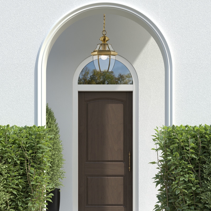 Beaumont Lane Contemporary 1 Light Antique Brass Outdoor Lantern