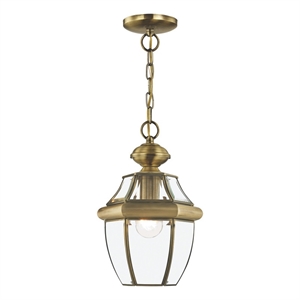 Beaumont Lane Contemporary 1 Light Antique Brass Outdoor Lantern