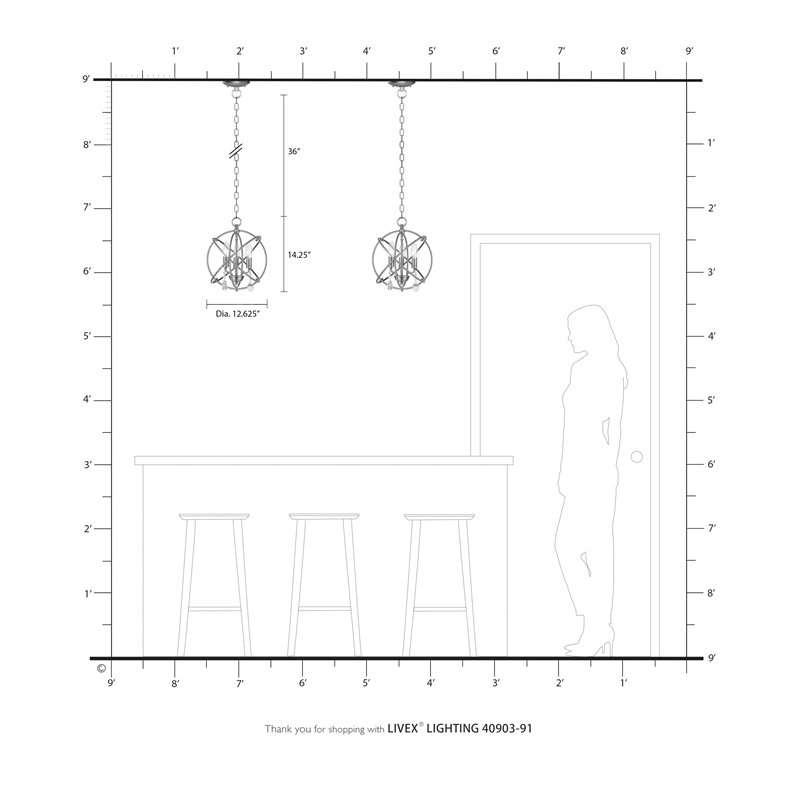 Beaumont Lane Transitional 3-Light Metal Chandelier in Brushed Nickel