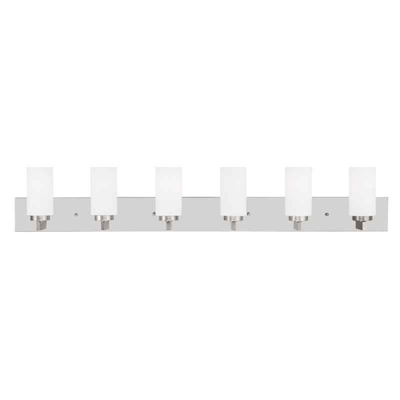 Beaumont Lane Contemporary Steel Bath Light in Brushed Nickel