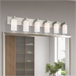 Beaumont Lane Contemporary Steel Bath Light in Brushed Nickel