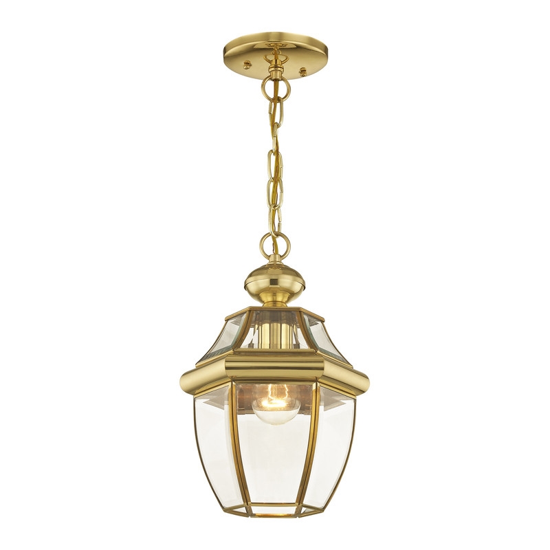 Beaumont Lane Contemporary 1 Light Polished Brass Outdoor Lantern