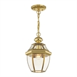 Beaumont Lane Contemporary 1 Light Polished Brass Outdoor Lantern