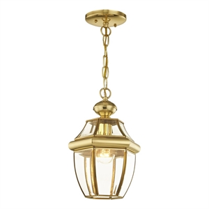 Beaumont Lane Contemporary 1 Light Polished Brass Outdoor Lantern