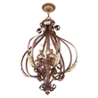 Beaumont Lane 6 Light Bronze Foyer with Aged Gold Leaf Accents Finish