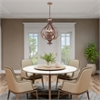 Beaumont Lane 6 Light Bronze Foyer with Aged Gold Leaf Accents Finish