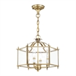 Beaumont Lane Contemporary 4 Light Antique Brass Chain Hang/Ceiling Mount
