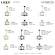 Beaumont Lane Contemporary 4 Light Antique Brass Chain Hang/Ceiling Mount