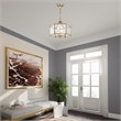 Beaumont Lane Contemporary 4 Light Antique Brass Chain Hang/Ceiling Mount