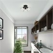Beaumont Lane Transitional 3-Light Metal & Glass Flush Mount in Black
