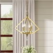 Beaumont Lane Contemporary 4 Light Chandelier in Polished Brass
