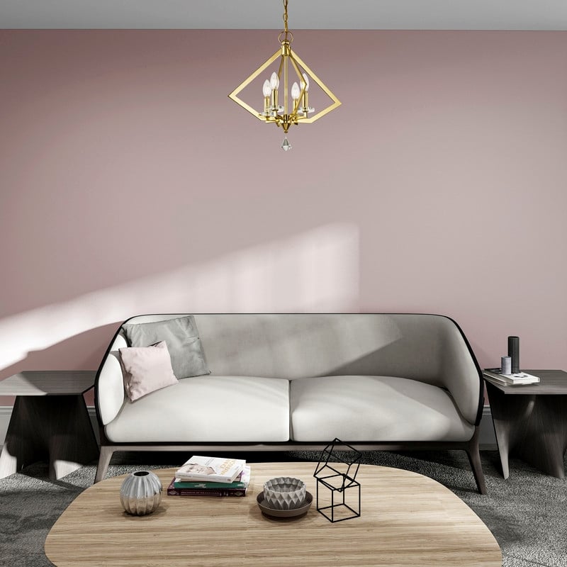 Beaumont Lane Contemporary 4 Light Chandelier in Polished Brass
