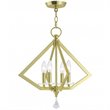 Beaumont Lane Contemporary 4 Light Chandelier in Polished Brass