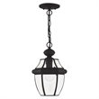 Beaumont Lane Contemporary Brass 1 Light Black Outdoor Lantern