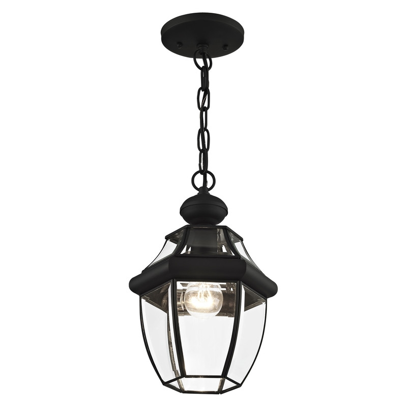 Beaumont Lane Contemporary Brass 1 Light Black Outdoor Lantern