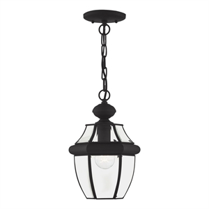 Beaumont Lane Contemporary Brass 1 Light Black Outdoor Lantern