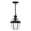Beaumont Lane Contemporary Brass 1 Light Black Outdoor Lantern